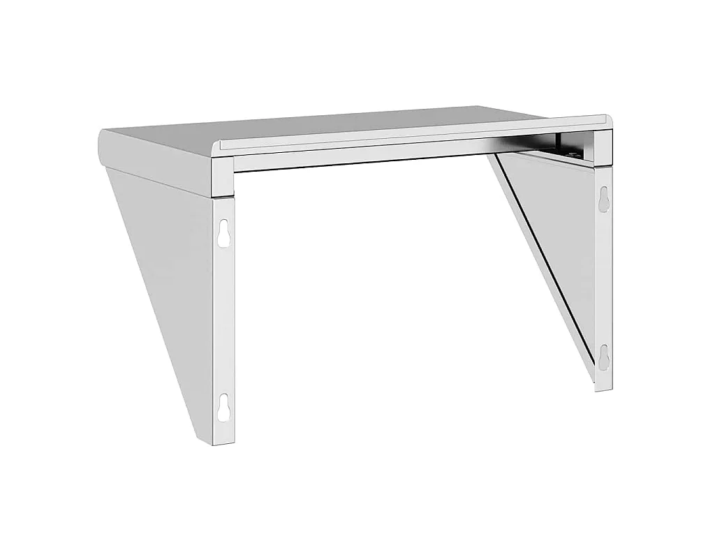 Étagère murale 50x30x31 cm argenté acier inoxydable