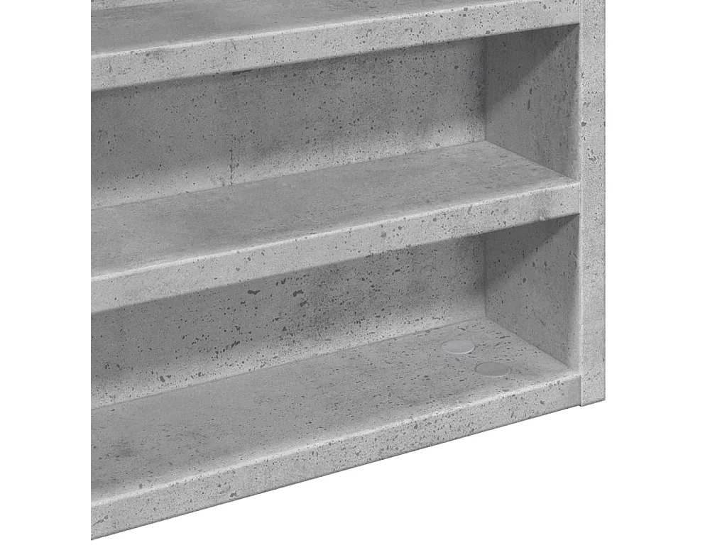 Armadietto Vetrina Grigio Cemento 80x8,5x58 cm Multistrato