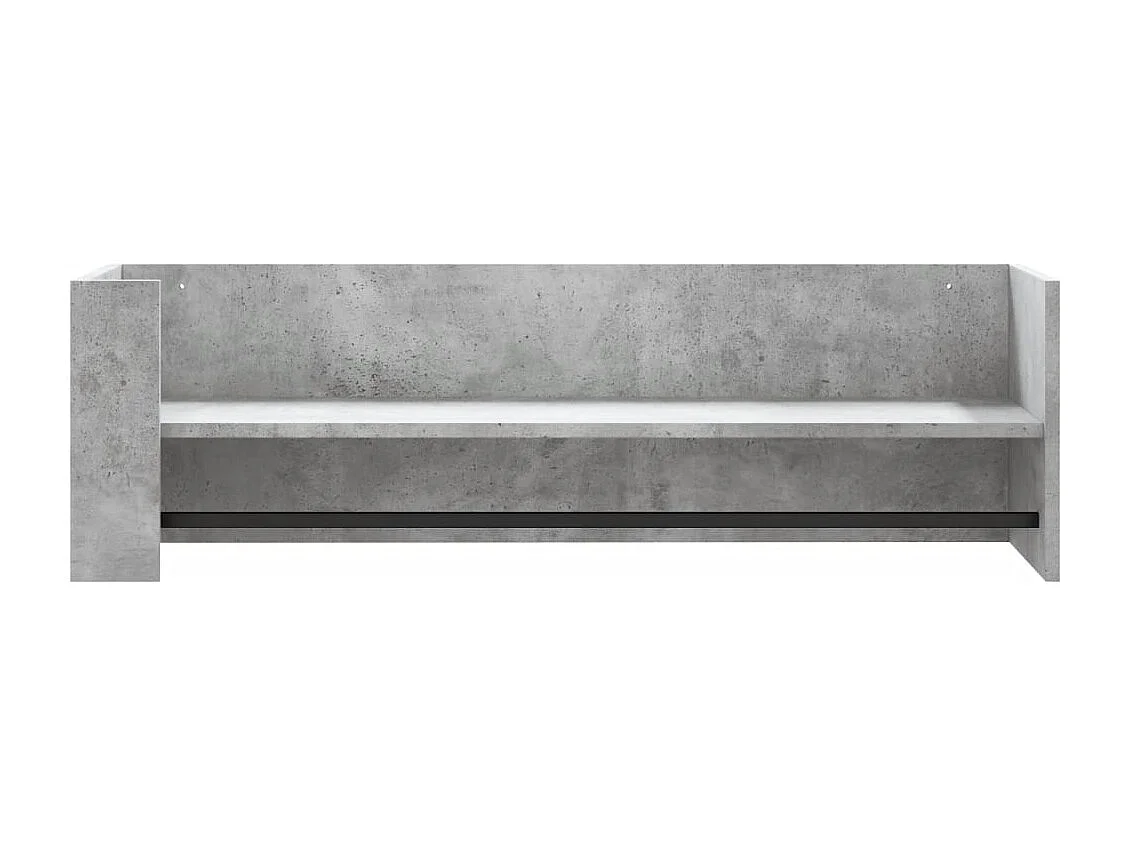 Wandschap 100x35x30,5 cm bewerkt hout betongrijs