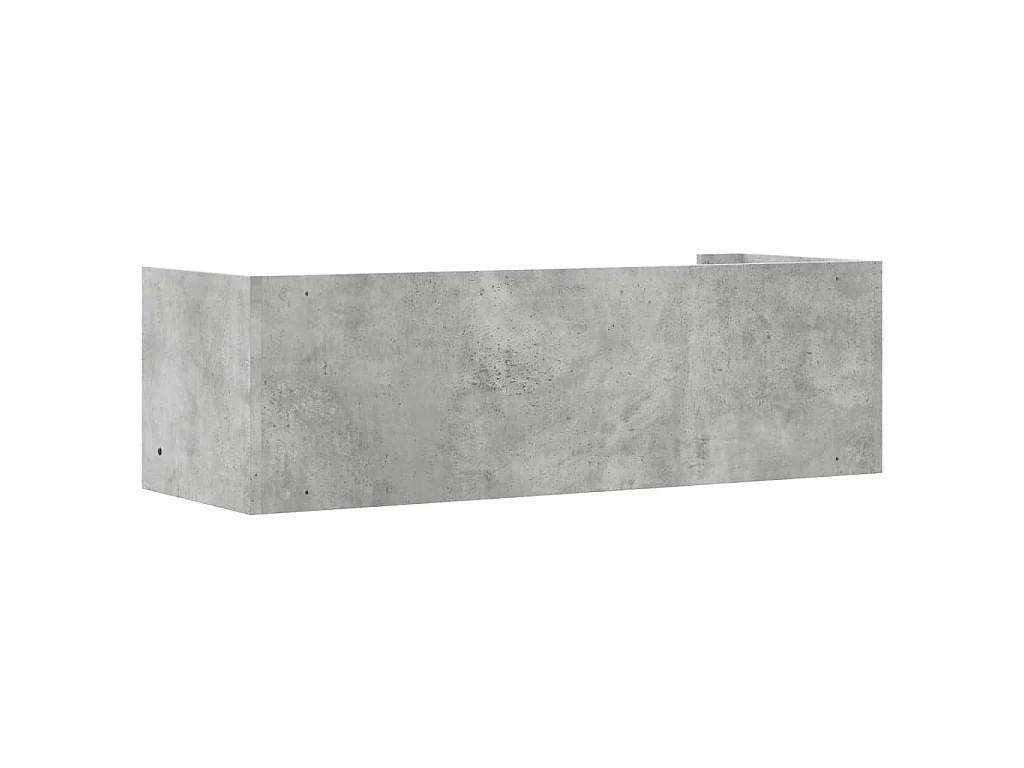Wandschap 100x35x30,5 cm bewerkt hout betongrijs