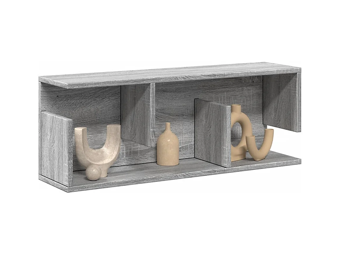 Mobile a Parete 80x20x30 cm Grigio Sonoma in Legno Multistrato