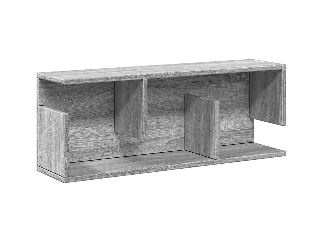 Mobile a Parete 80x20x30 cm Grigio Sonoma in Legno Multistrato