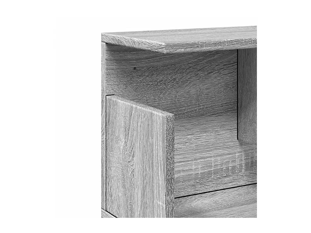 Mobile a Parete 80x20x30 cm Grigio Sonoma in Legno Multistrato