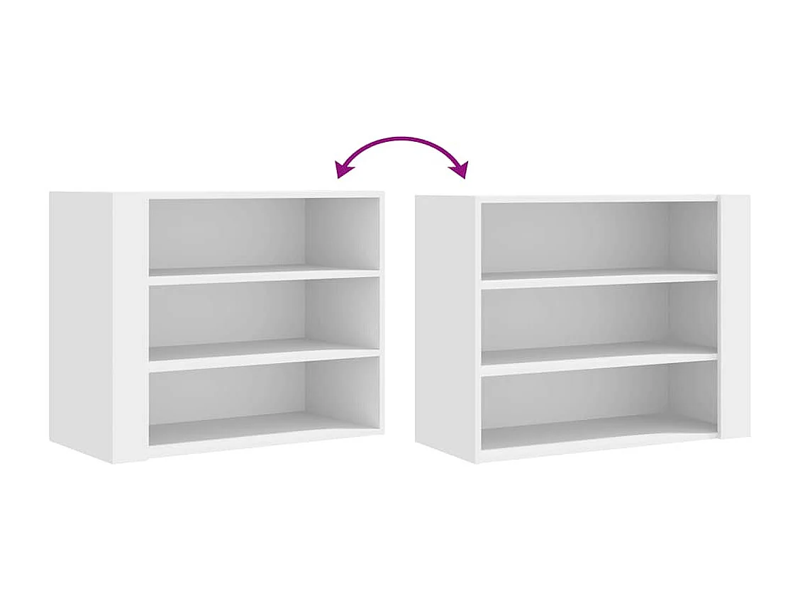 Armoire murale blanc 75x35x60 cm bois d'ingénierie