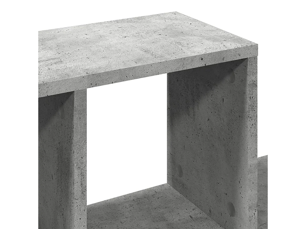 Étagère murale gris béton 100x20x53 cm bois d'ingénierie