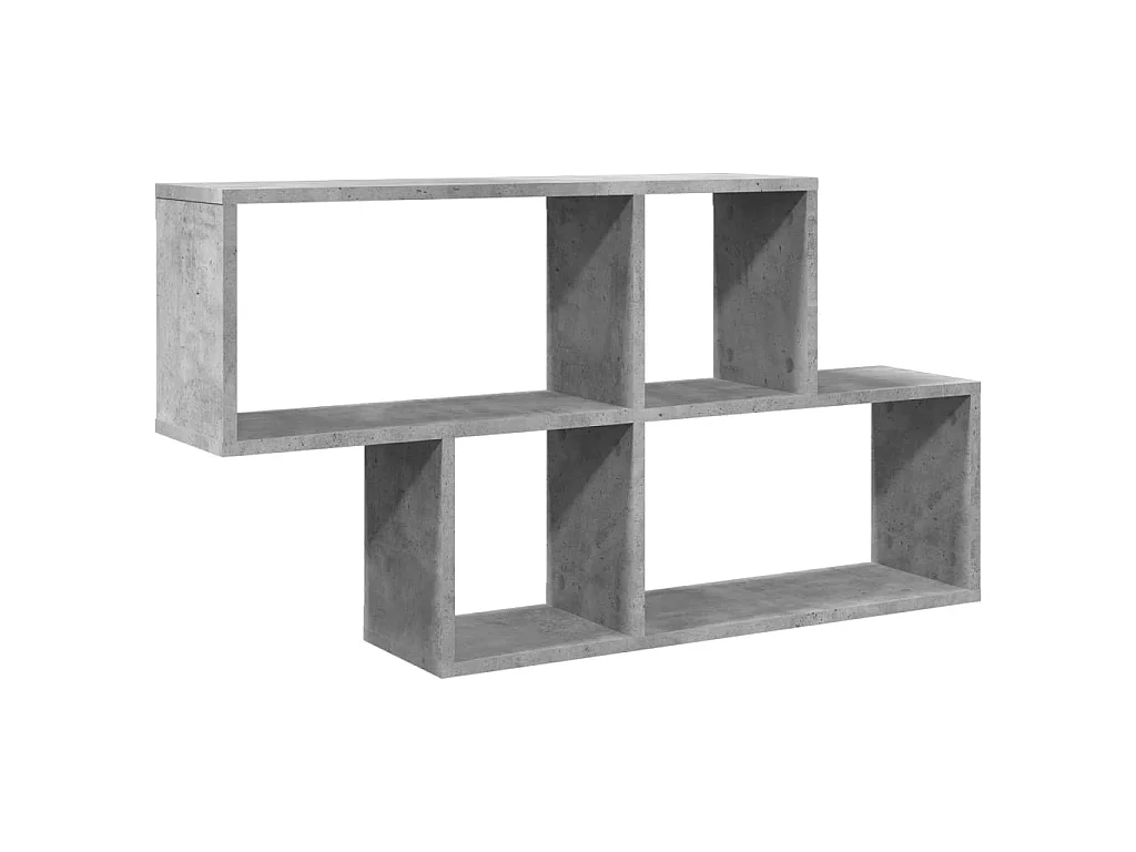 Wandregal Betongrau 100x20x53 cm Holzwerkstoff
