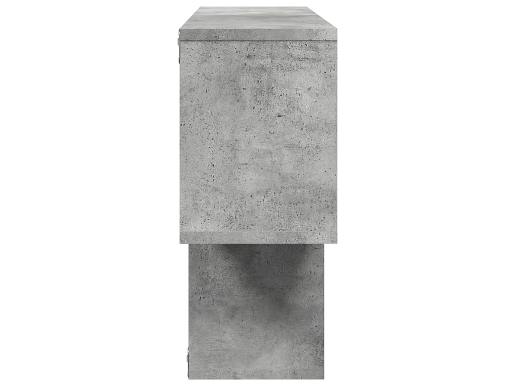 Wandschap 100x20x53 cm bewerkt hout betongrijs