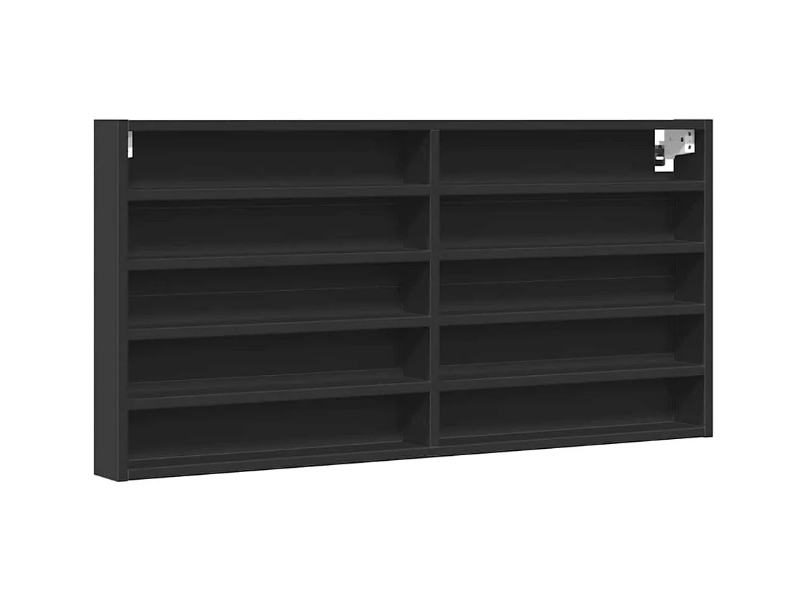 Vitrinenschrank Schwarz 100x8,5x50 cm Holzwerkstoff