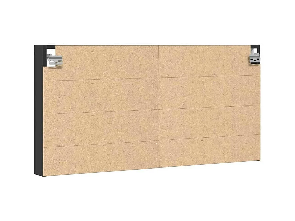 Vitrinenschrank Schwarz 100x8,5x50 cm Holzwerkstoff
