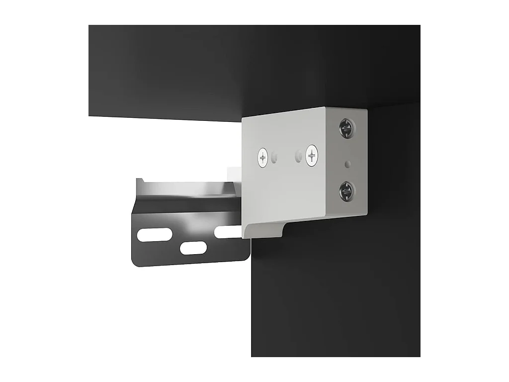 Vitrinenschrank Schwarz 100x8,5x50 cm Holzwerkstoff