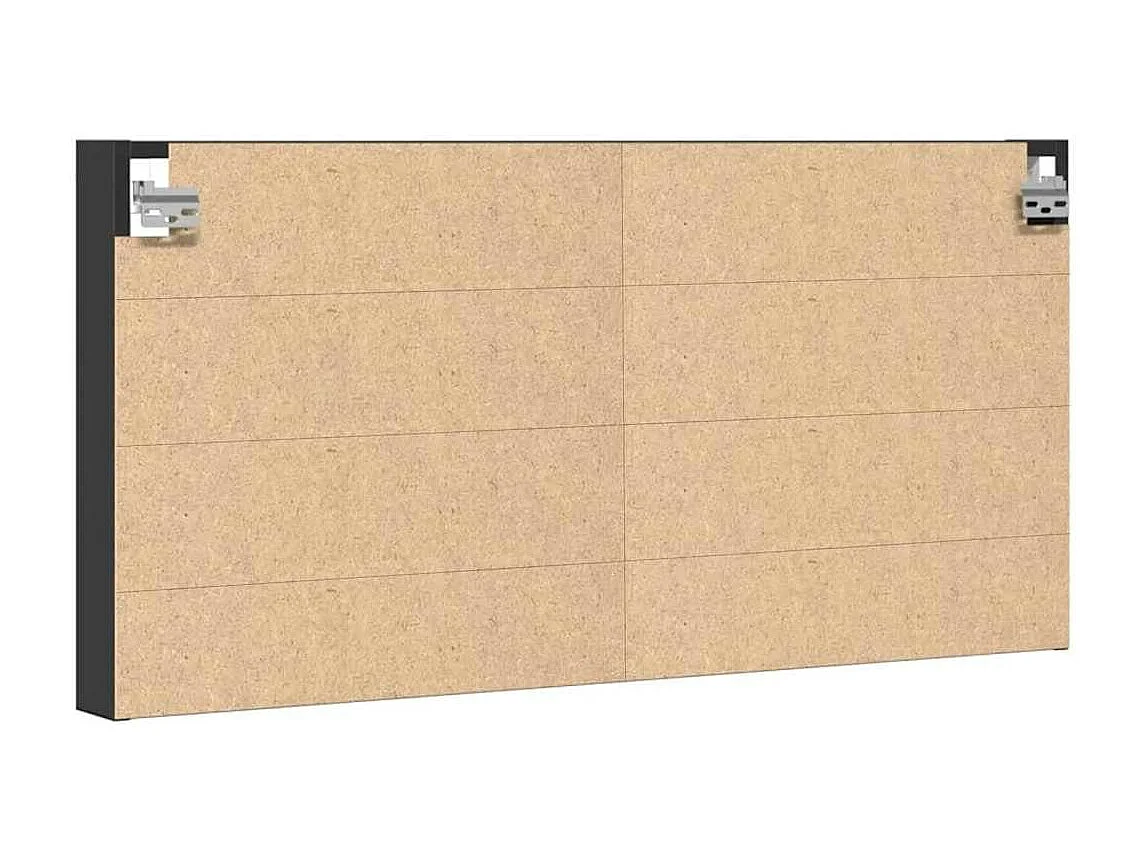 Vitrinekast 100x8,5x50 cm bewerkt hout zwart