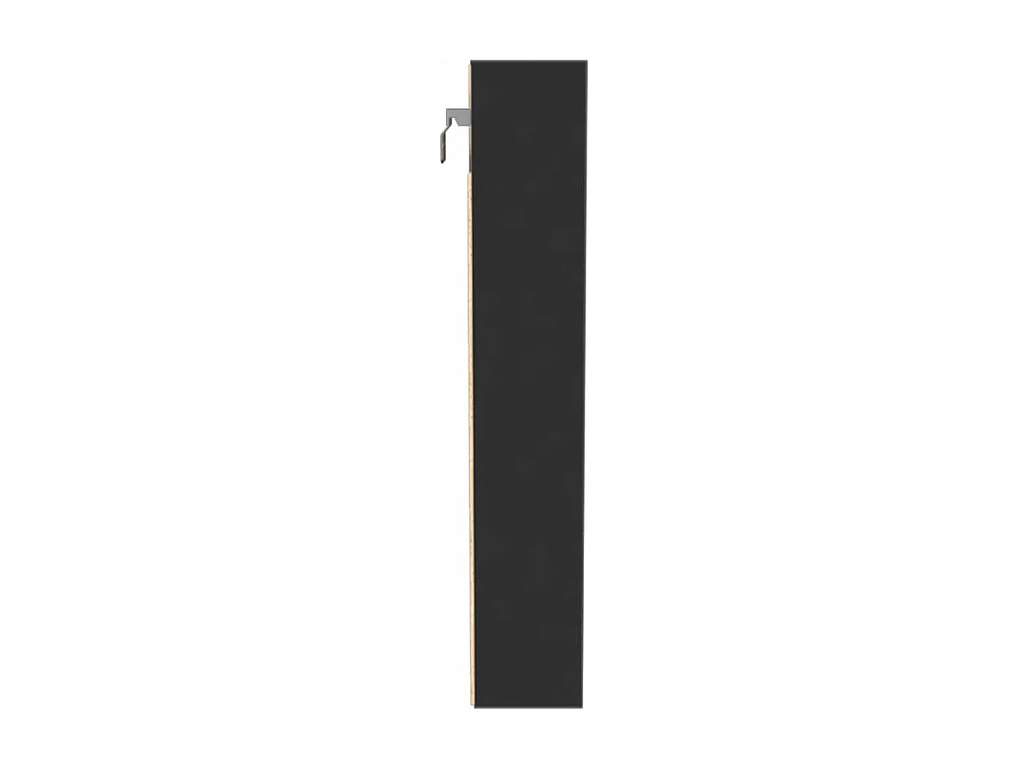 Armário vitrine 100x8,5x50 cm derivados de madeira preto
