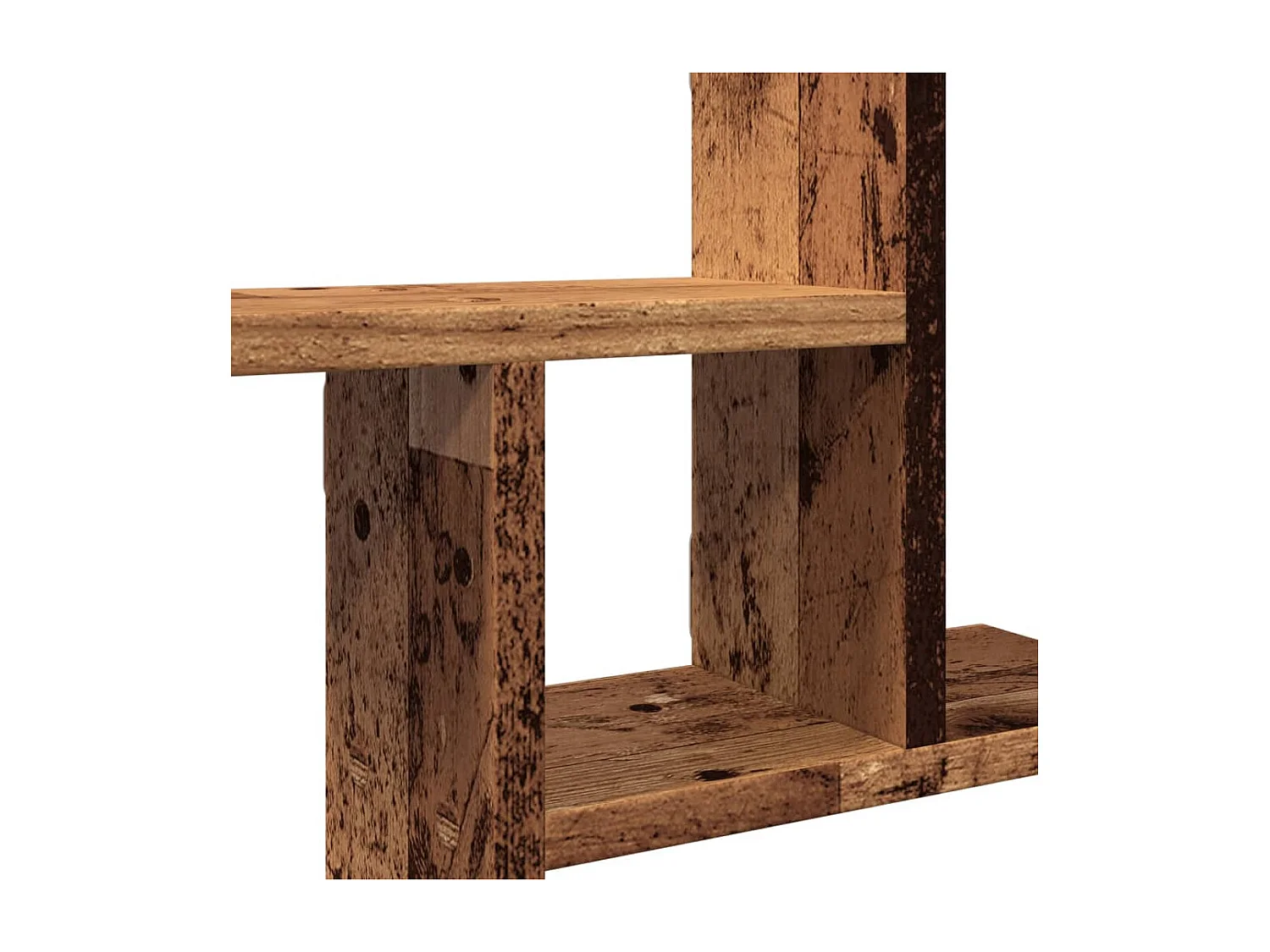 Étagères murales 2 pcs vieux bois 50x12x50 cm bois d'ingénierie