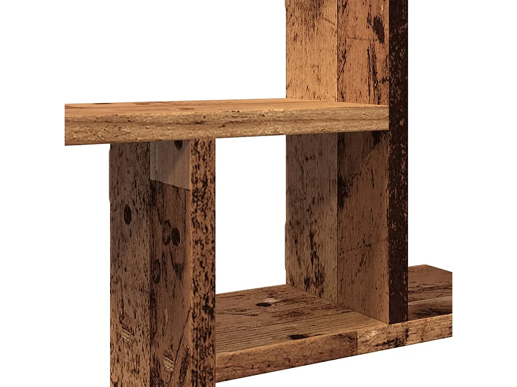 Étagères murales 2 pcs vieux bois 50x12x50 cm bois d'ingénierie