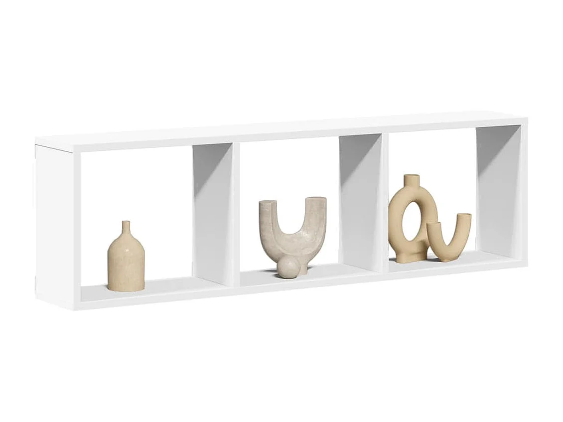 Armoire murale 100x16x30 cm blanc bois d'ingénierie