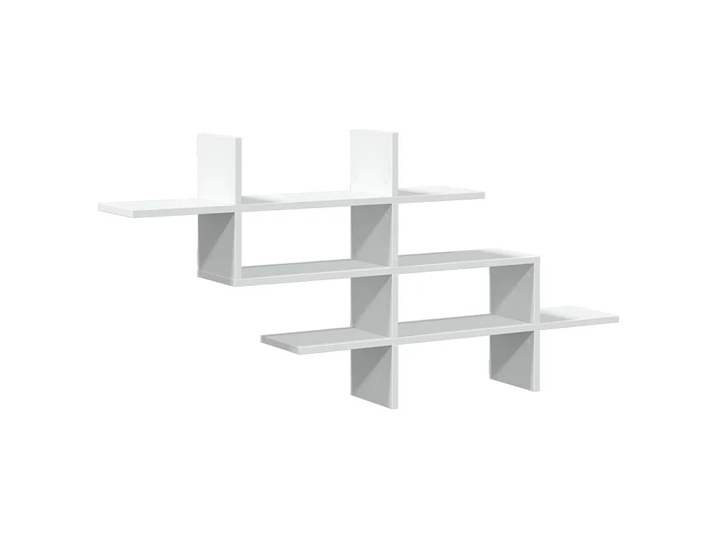 Scaffale a Parete Bianco 124,5x18x60,5 cm in Truciolato