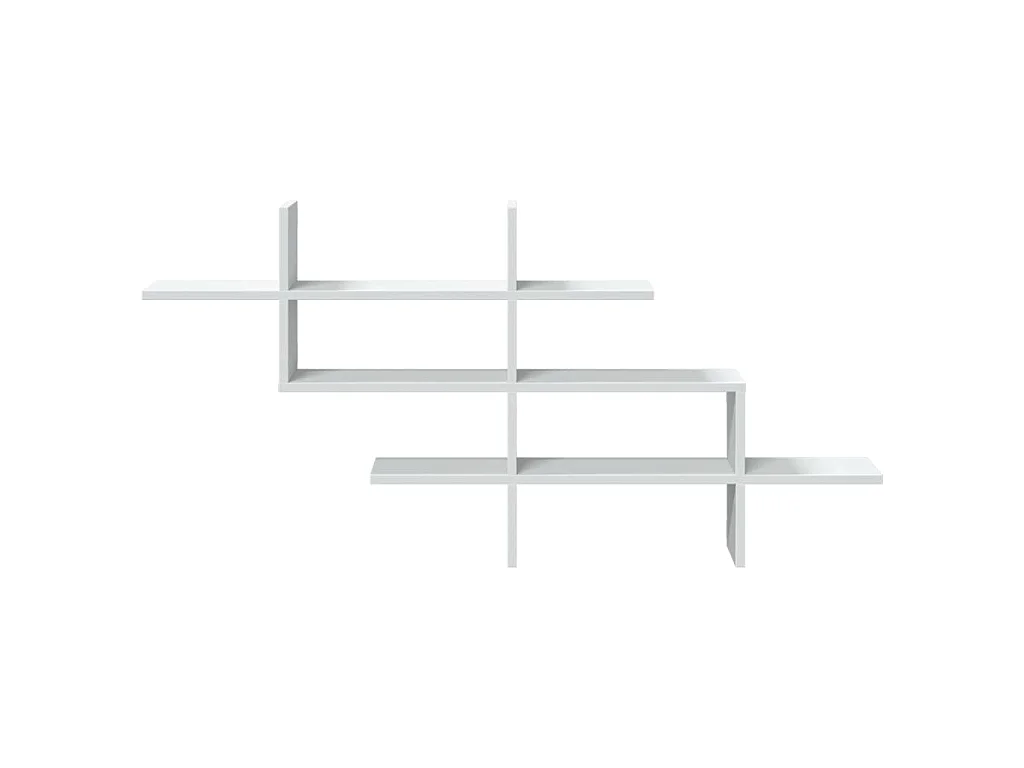 Scaffale a Parete Bianco 124,5x18x60,5 cm in Truciolato