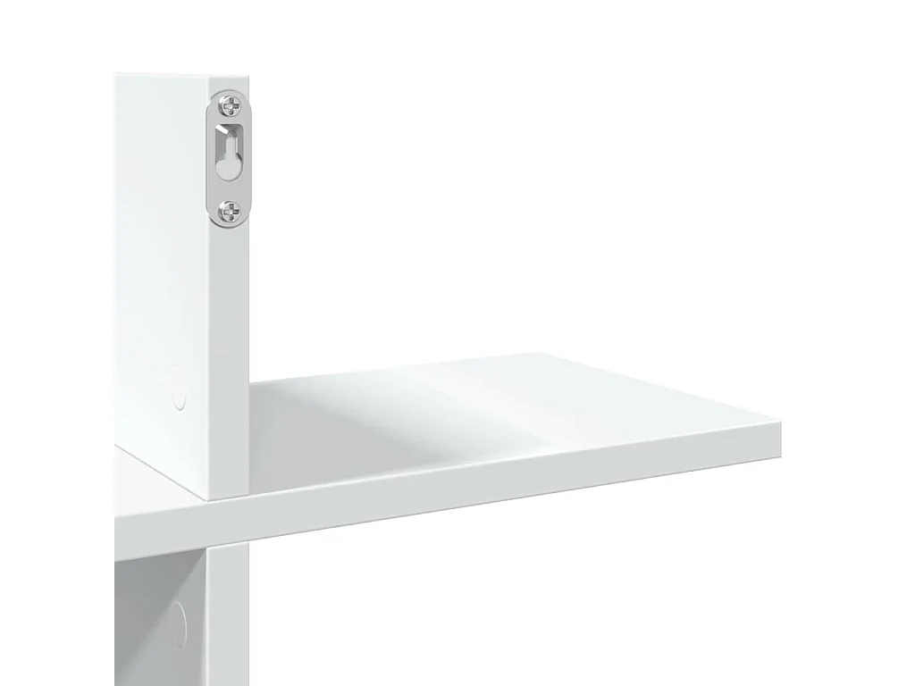 Scaffale a Parete Bianco 124,5x18x60,5 cm in Truciolato