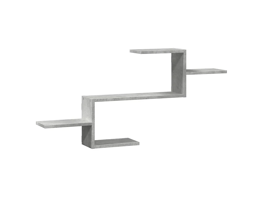 Wandschap 104x15x49 cm bewerkt hout betongrijs