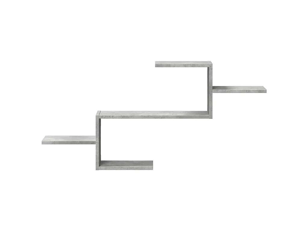 Wandschap 104x15x49 cm bewerkt hout betongrijs