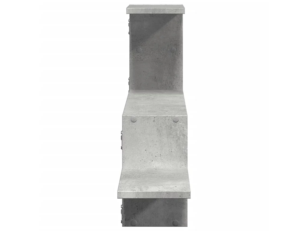 Wandschap 104x15x49 cm bewerkt hout betongrijs