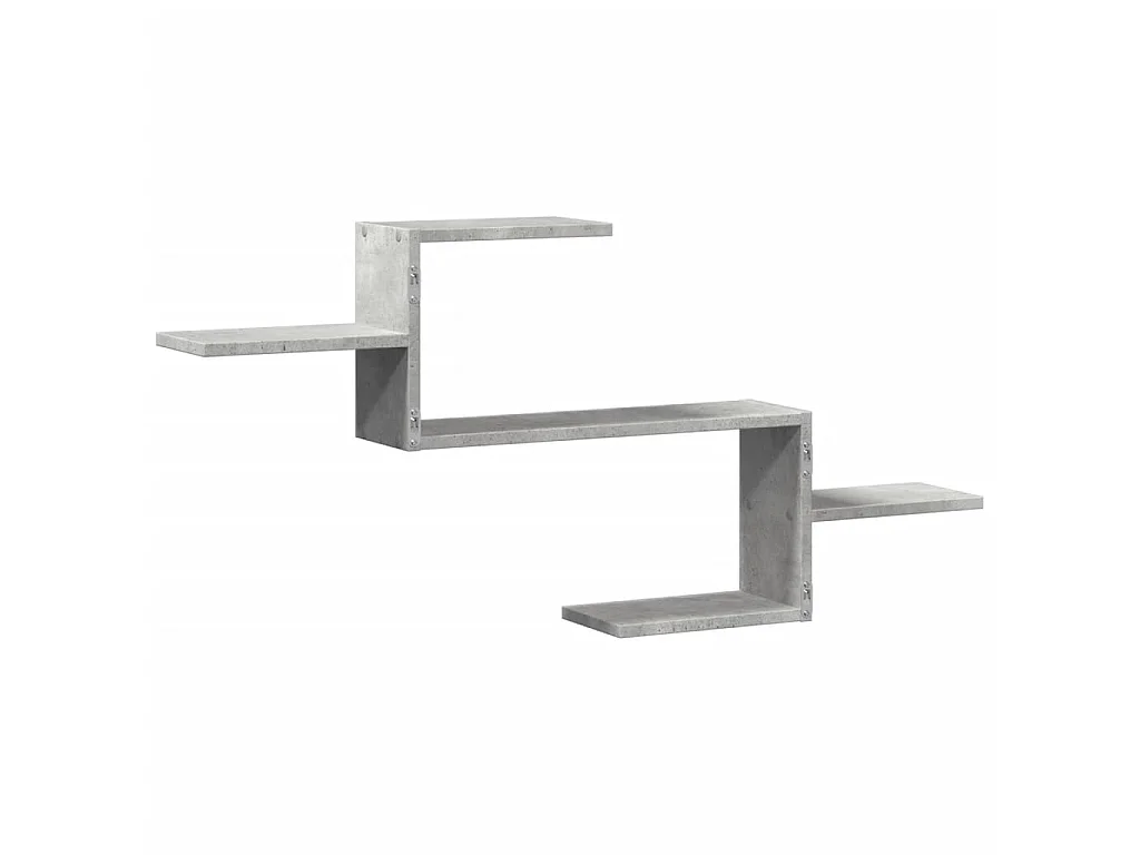 Wandschap 104x15x49 cm bewerkt hout betongrijs