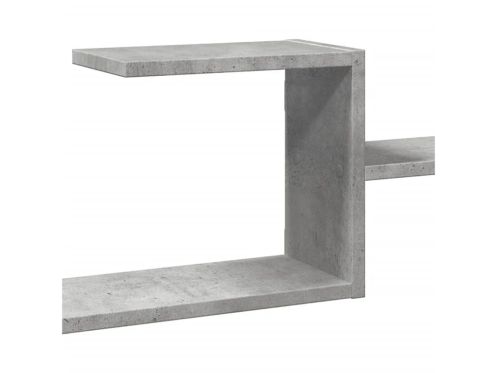 Wandschap 104x15x49 cm bewerkt hout betongrijs