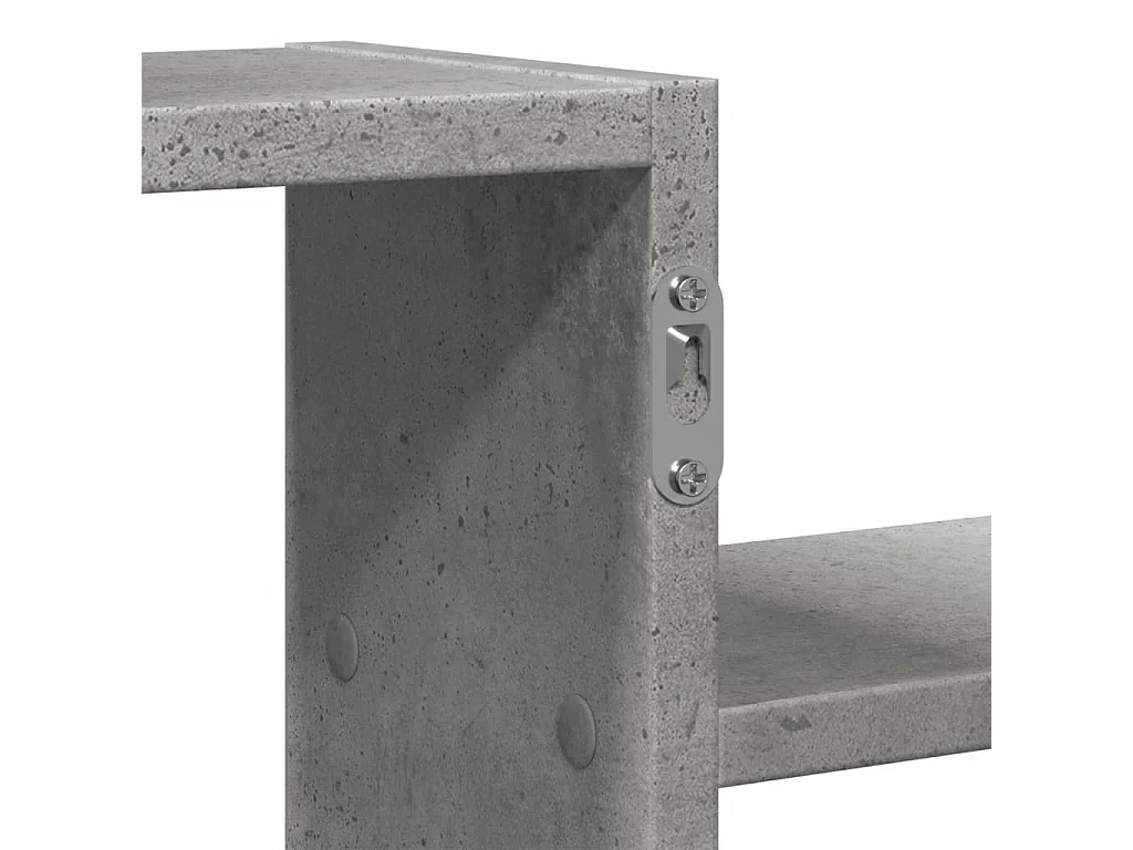 Wandschap 104x15x49 cm bewerkt hout betongrijs