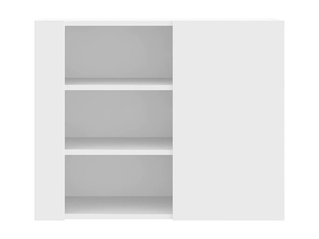 Wandregal Weiß 75x35x60 cm Holzwerkstoff