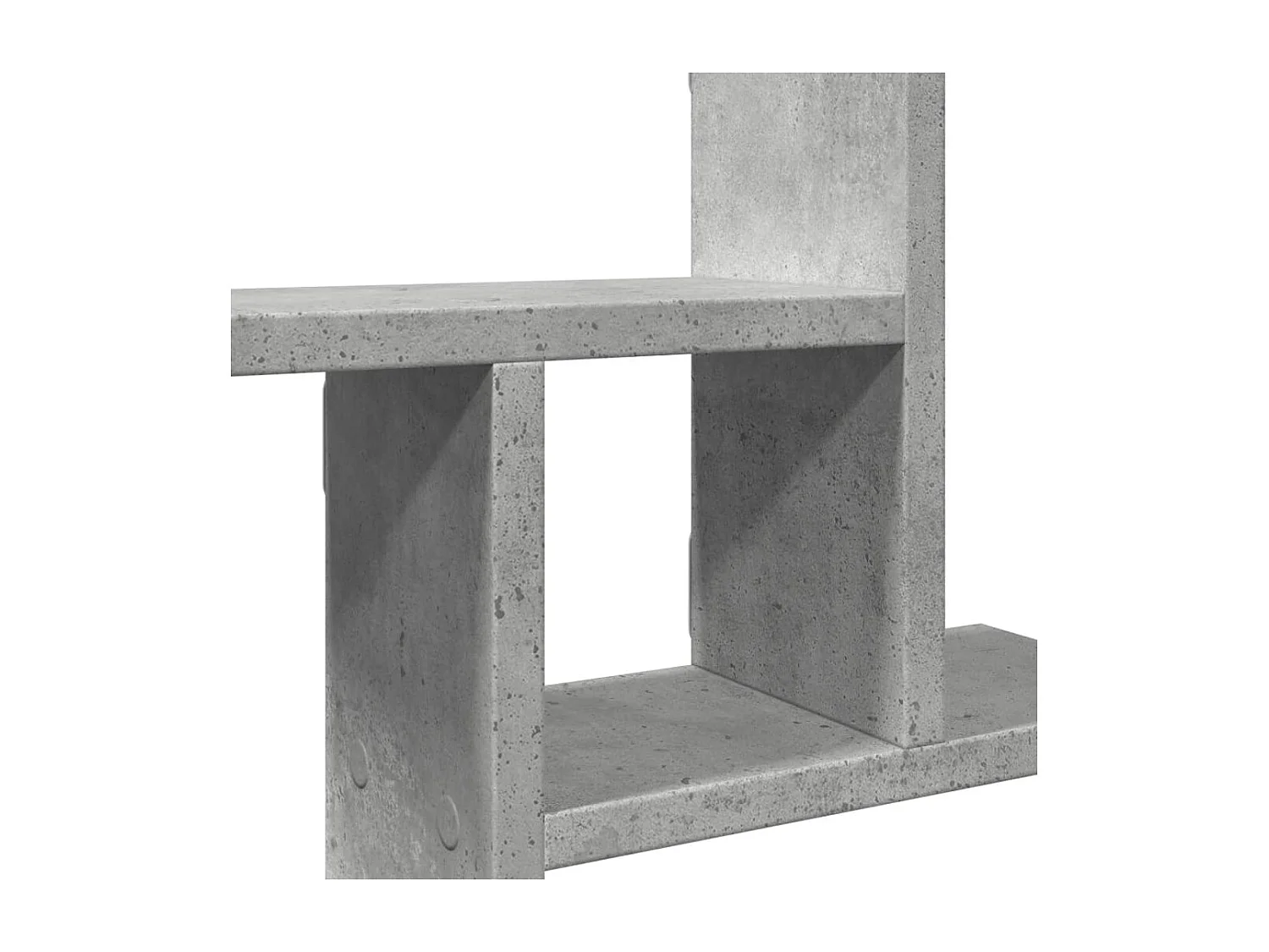 Étagères murales 2 pcs gris béton 38x12x38 cm bois d'ingénierie