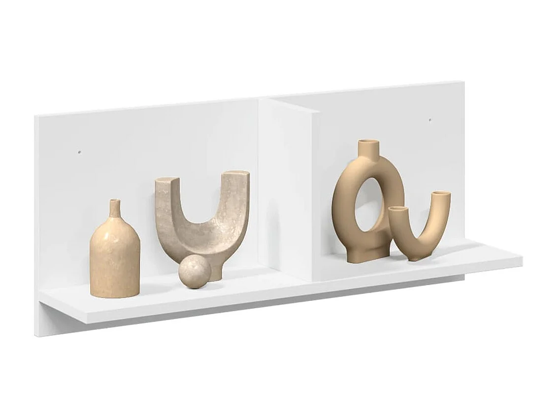 Mobile a Parete 70x16,5x30 cm Bianco in Legno Multistrato