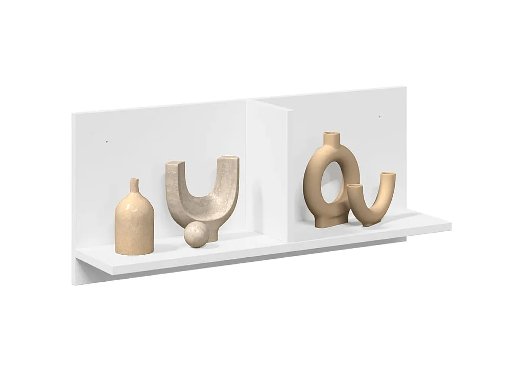 Wandkast 70x16,5x30 cm bewerkt hout wit