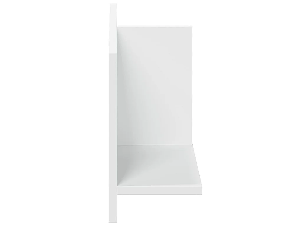 Wandkast 70x16,5x30 cm bewerkt hout wit