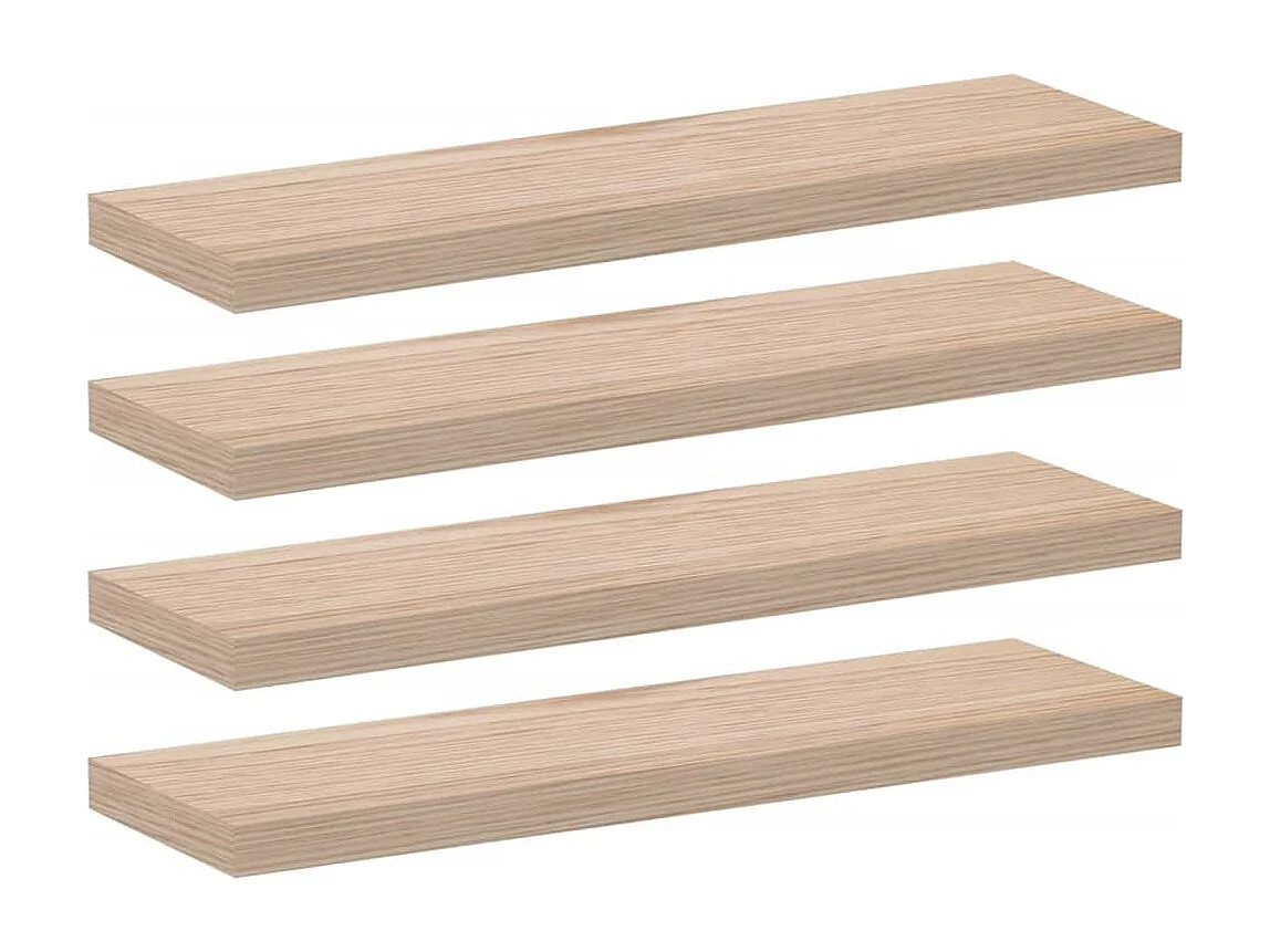 Étagères flottantes 4 pcs 80x23,5x4 cm bois d'ingénierie