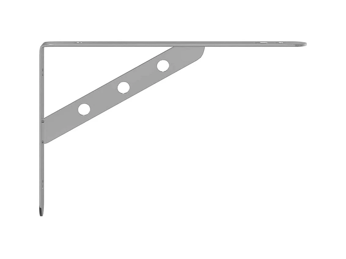 Regalträger 4 Stk. 23,5x2,5x15,5 cm Silbern Edelstahl
