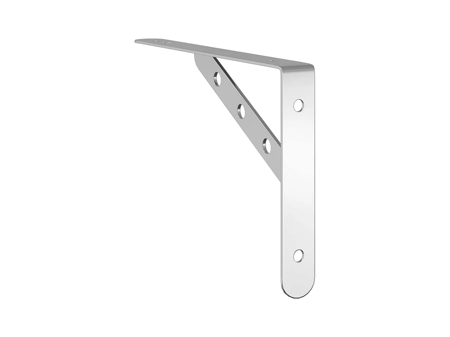 Regalträger 4 Stk. 23,5x2,5x15,5 cm Silbern Edelstahl