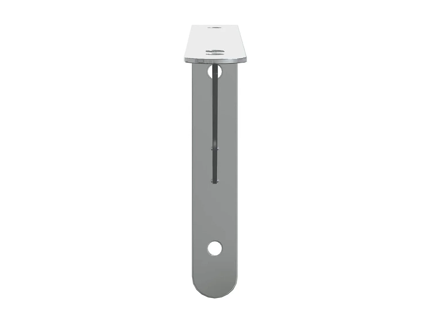 Supports d'étagères 4pcs argenté acier inoxydable