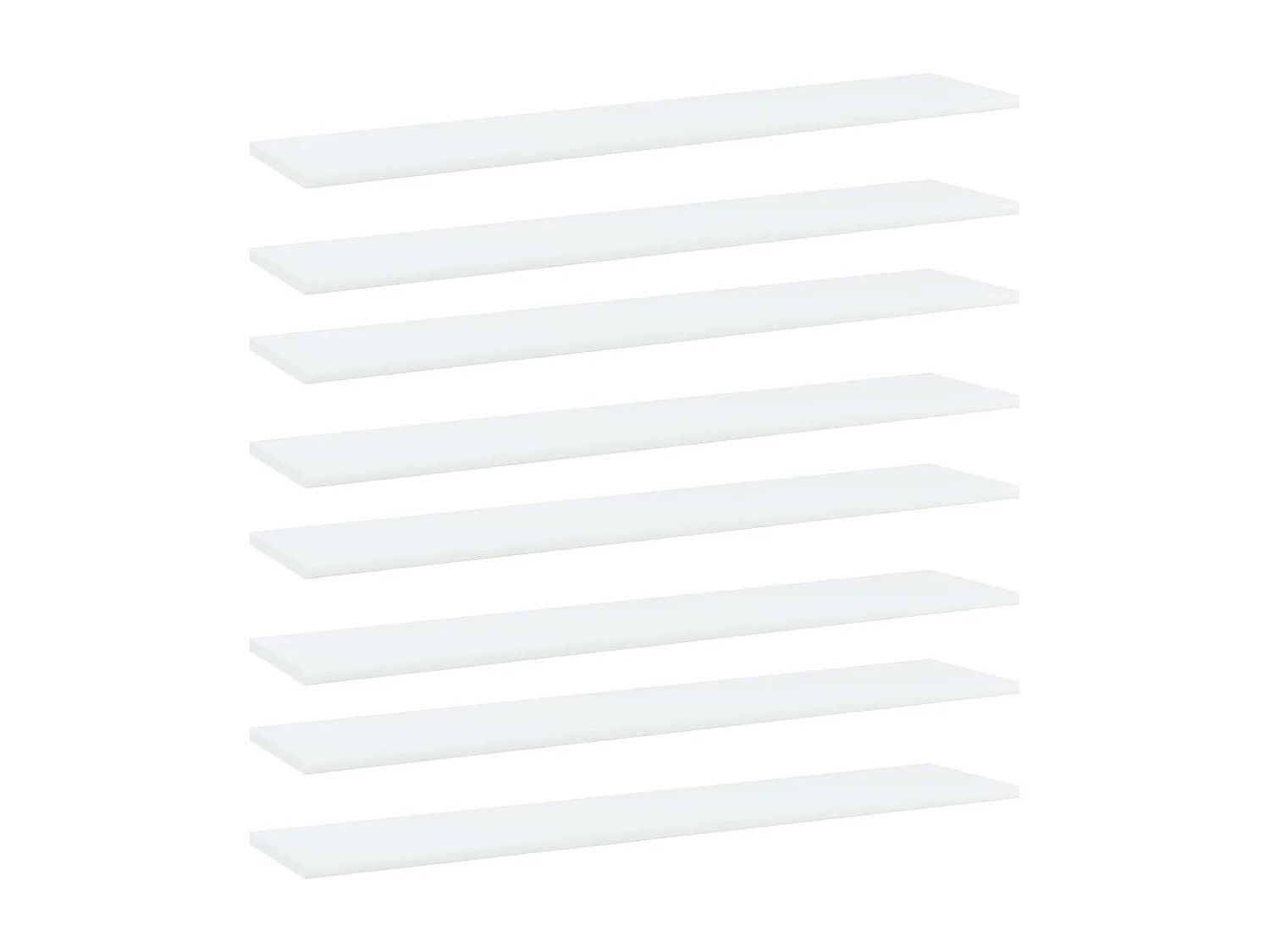Panneaux de bibliothèque 8 pcs Blanc 100x20x1,5 cm Aggloméré