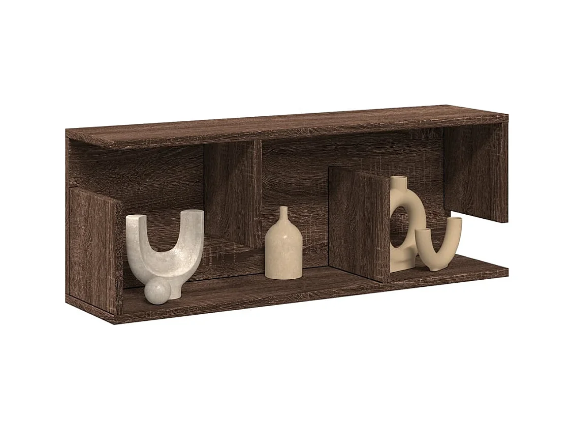 Mobile a Parete 80x20x30 cm Rovere Marrone in Legno Multistrato