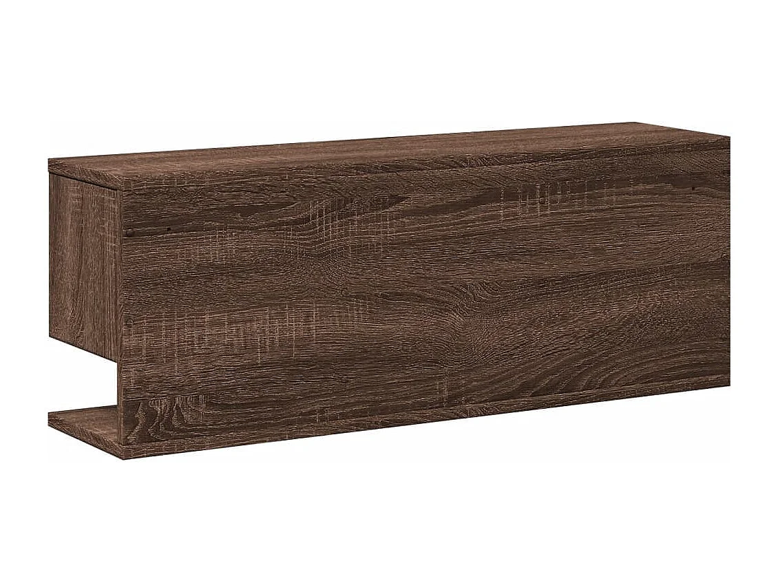 Mobile a Parete 80x20x30 cm Rovere Marrone in Legno Multistrato