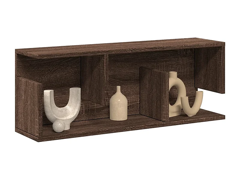 Mueble de pared madera de ingeniería marrón roble 80x20x30 cm