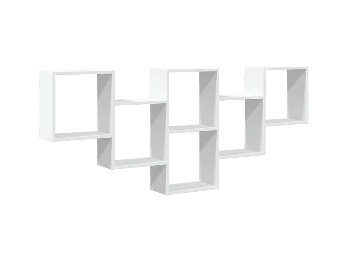 Étagère murale blanc 159x18x66 cm bois d'ingénierie