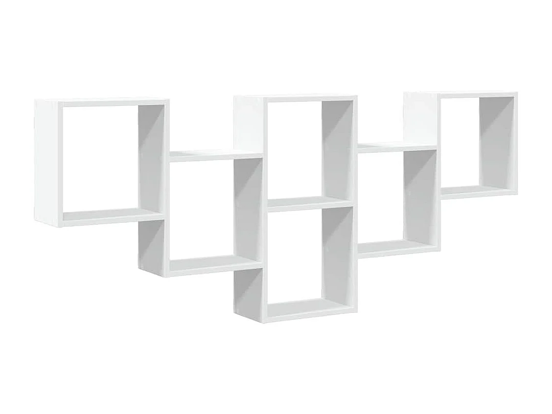 Étagère murale blanc 159x18x66 cm bois d'ingénierie