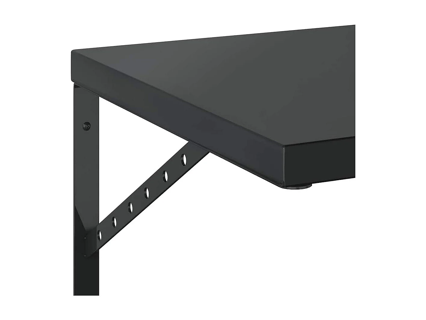 Étagères murales 2 pcs 50x40 cm noir acier inoxydable