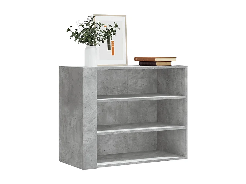 Wandregal Betongrau 75x35x60 cm Holzwerkstoff