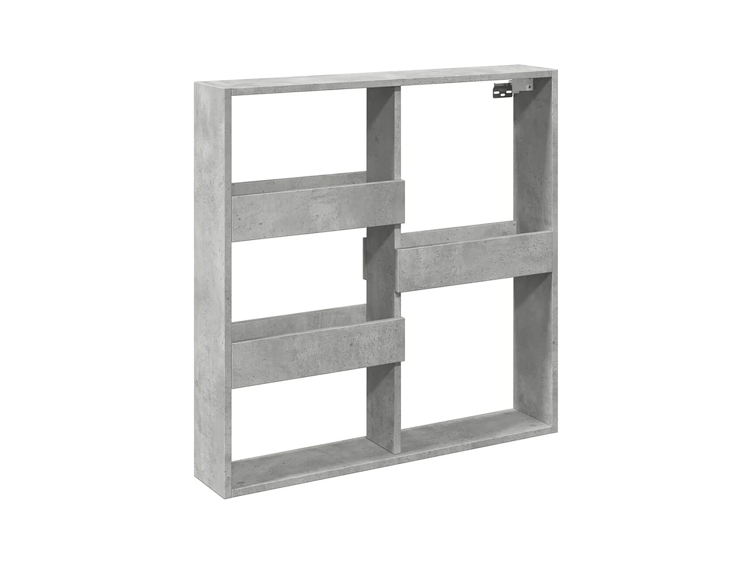 Wandschrank Betongrau 80x15x80 cm Holzwerkstoff