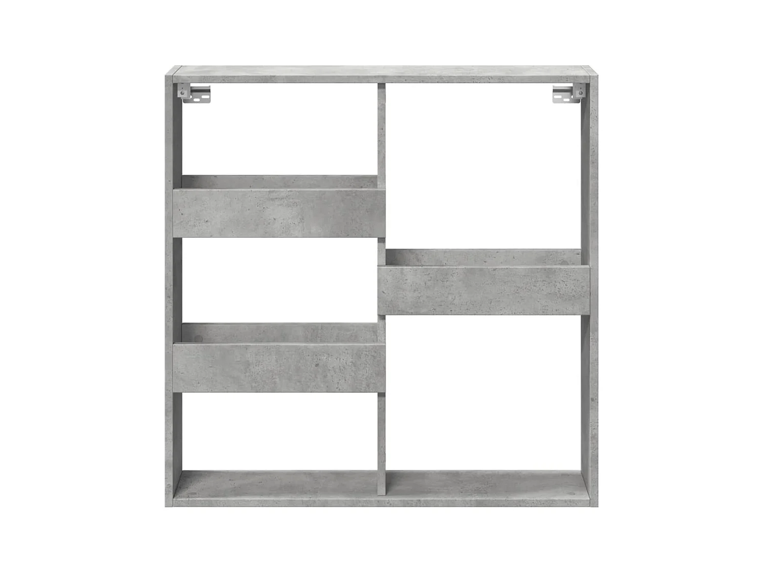 Wandschrank Betongrau 80x15x80 cm Holzwerkstoff