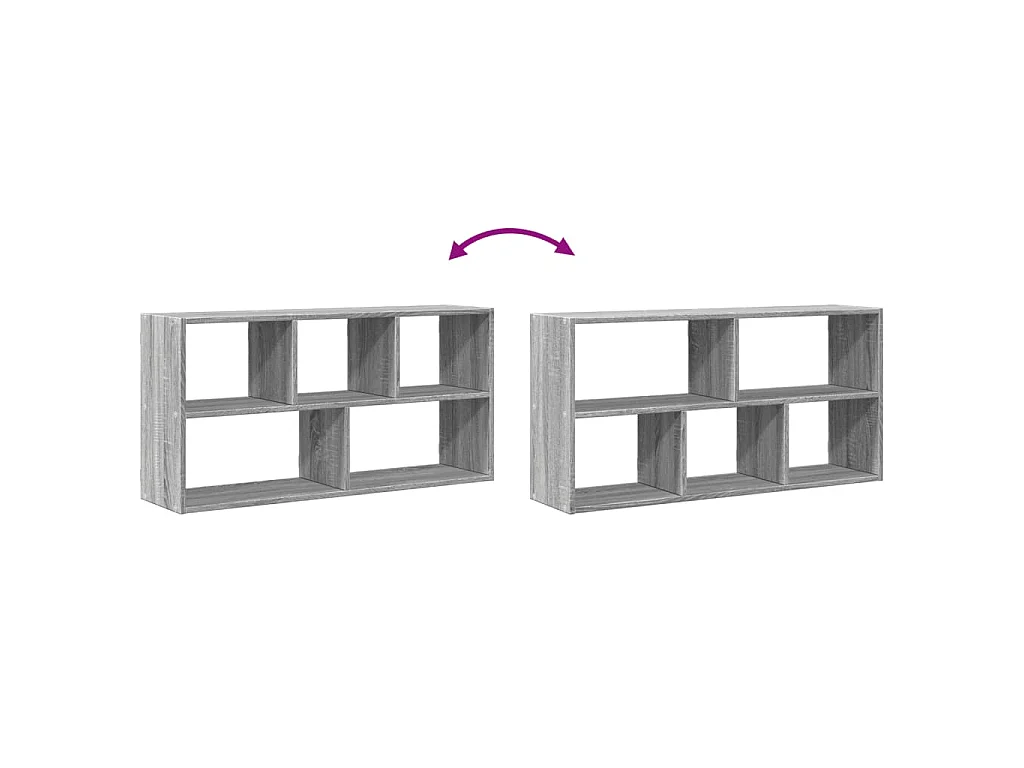 Étagère murale sonoma gris 100x25x50 cm bois ingénierie
