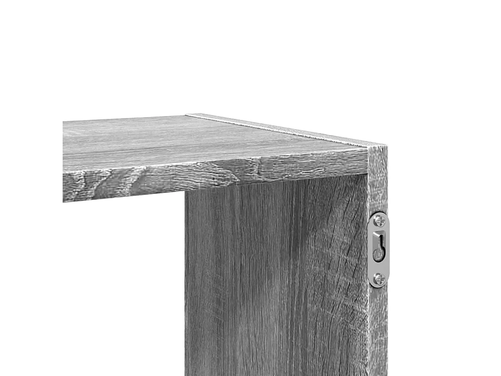 Étagère murale sonoma gris 100x25x50 cm bois ingénierie