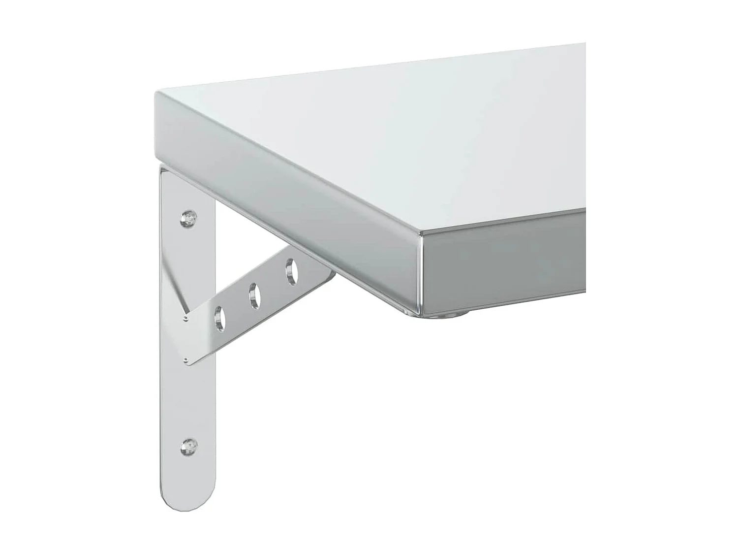 Étagères murales 2 pcs 50x23,5 cm argenté acier inoxydable